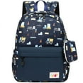 thumbnail image 1 of Mygreen Smooth SBS Kindergarten School Bag with Chest Strap, Truck Design, Blue, 1 of 9