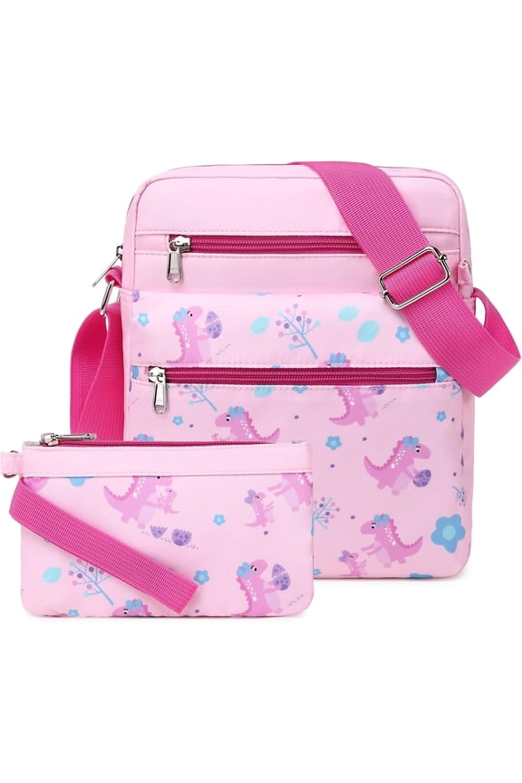 Women's crossbody bags suitable for women of all ages(Pink Dinosaurs)