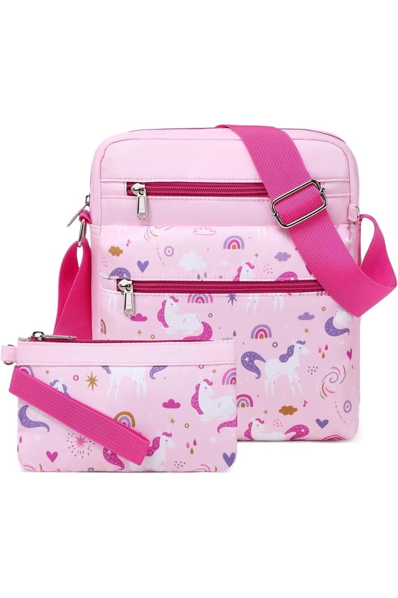 Women's crossbody bags suitable for women of all ages(Pink Unicorn)