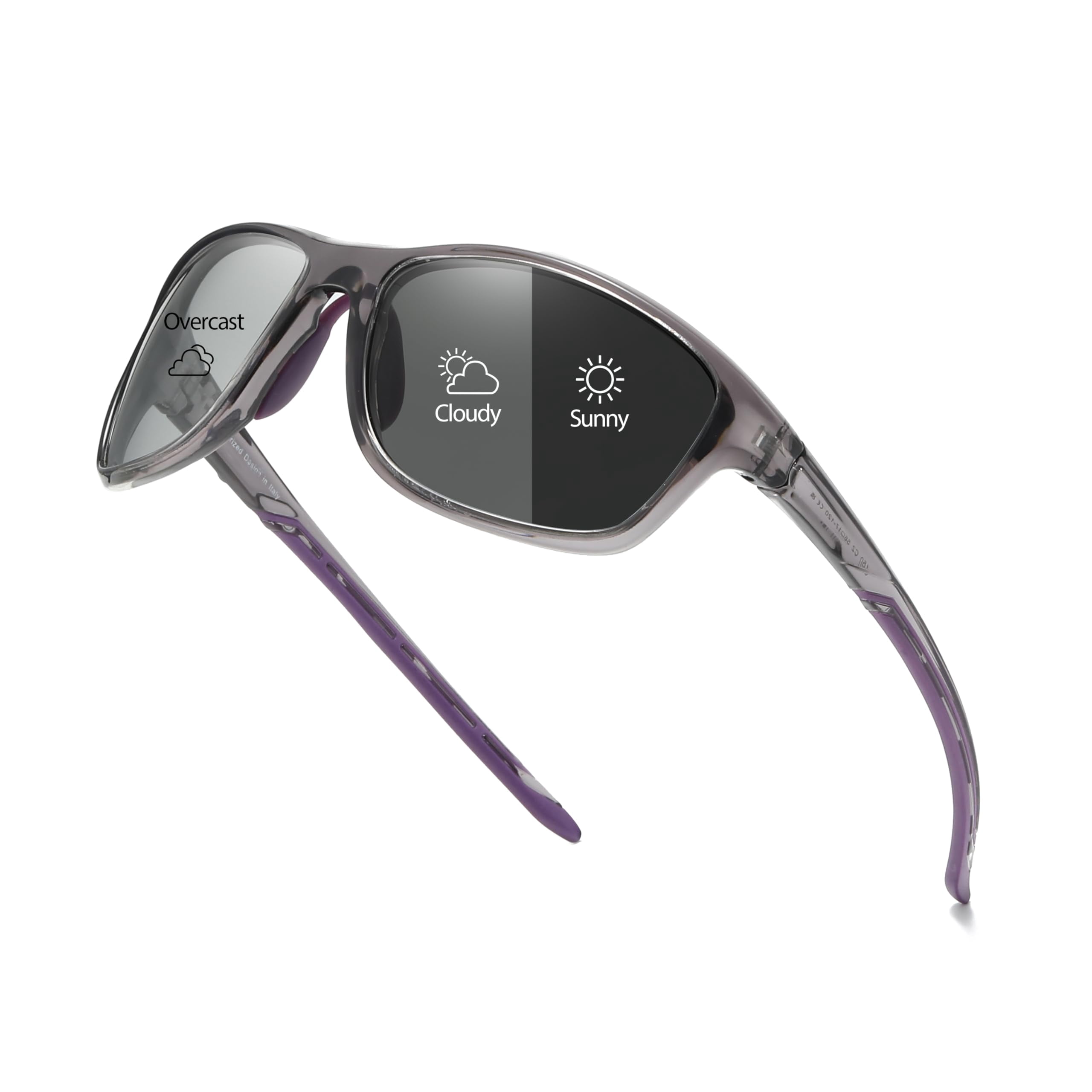 Myiaur Photochromic Sunglasses for Women Men, Polarized Sports Sun Glasses for Running Cycling Outdoor UV400 Protection