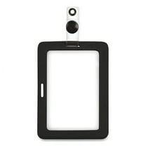 Myid Badge Holder, Vertical/horizontal, 3 5/8 X 2 1/4, Black, 1/ea | Bundle of 2 Each