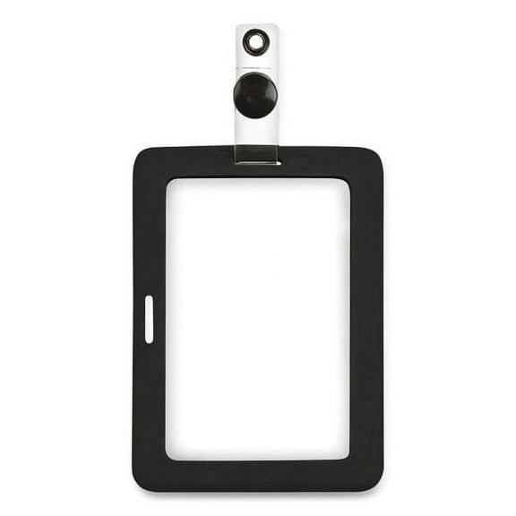 Myid Badge Holder, Vertical/horizontal, 3 5/8 X 2 1/4, Black, 1/ea | Bundle of 2 Each
