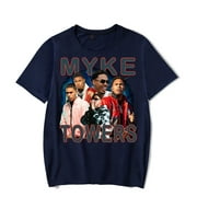 Myke Towers Merch Rap T shirt Men Women Classic Fashion Short Sleeve Tee Unisex