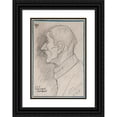 thumbnail image 1 of Mykhailo Havrylko 18x24 Black Ornate Framed Double Matted Museum Art Print Titled: Bust of an Old Mustache Man - Caricature (1917), 1 of 5