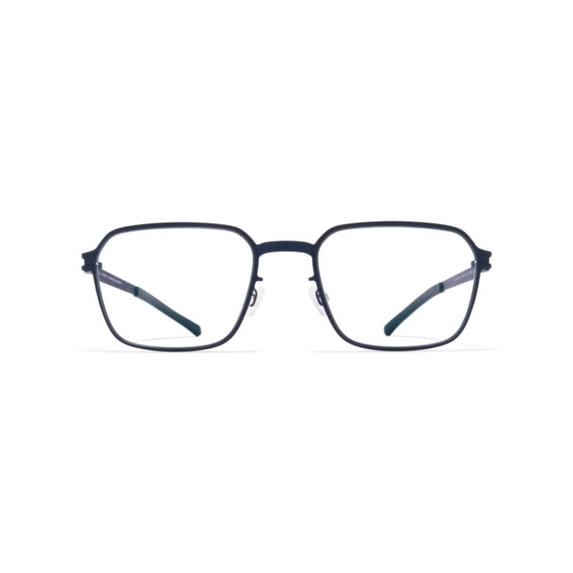 Mykita Men's Carson Thin Rectangular Metal Frames Blue
