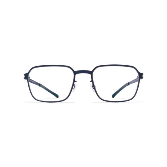 Mykita Men's Carson Thin Rectangular Metal Frames Blue
