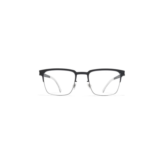Mykita Men's Cormac Rectangular Semi-Rimless Eyeglasses Black