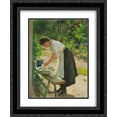 thumbnail image 1 of Mykola Pymonenko 2x Matted 20x24 Black Ornate Framed Art Print 'Laundry', 1 of 2