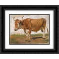 thumbnail image 1 of Mykola Pymonenko 2x Matted 24x20 Black Ornate Framed Art Print 'Ox', 1 of 2