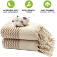thumbnail image 1 of Mykonos 2-Pack Turkish Cotton Hand Towels – Light Brown Boho, 40x19 in, Soft Absorbent Decorative Bathroom Towel Set, 1 of 15