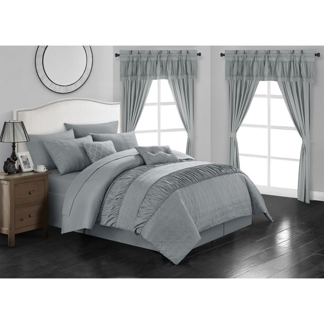 Mykonos 20 Piece Comforter Set Embossed Bedding Sheets Window