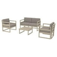 thumbnail image 1 of Mykonos 4 Person Taupe Lounge Set with Acrylic Fabric Taupe Cushions, 1 of 3