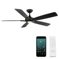 thumbnail image 1 of Mykonos 5 60" Matte Black Dimmable LED Smart Ceiling Fan with Remote Control, 1 of 10