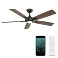 thumbnail image 1 of Mykonos 5 60" Oil Rubbed Bronze/Dark Walnut Dimmable LED Smart Ceiling Fan with Remote Control, 1 of 11