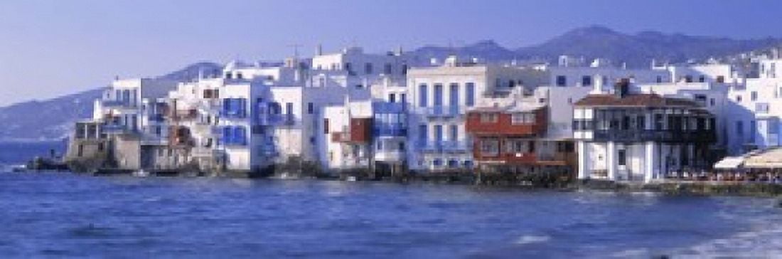 Mykonos Cyclades Greece Canvas Art - Panoramic Images (18 x 6)