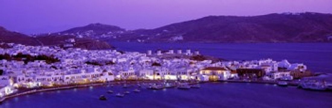 Mykonos Cyclades Greece Canvas Art - Panoramic Images (18 x 6)