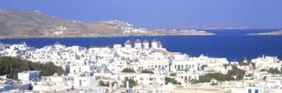 Mykonos Cyclades Greece Canvas Art - Panoramic Images (36 x 12)