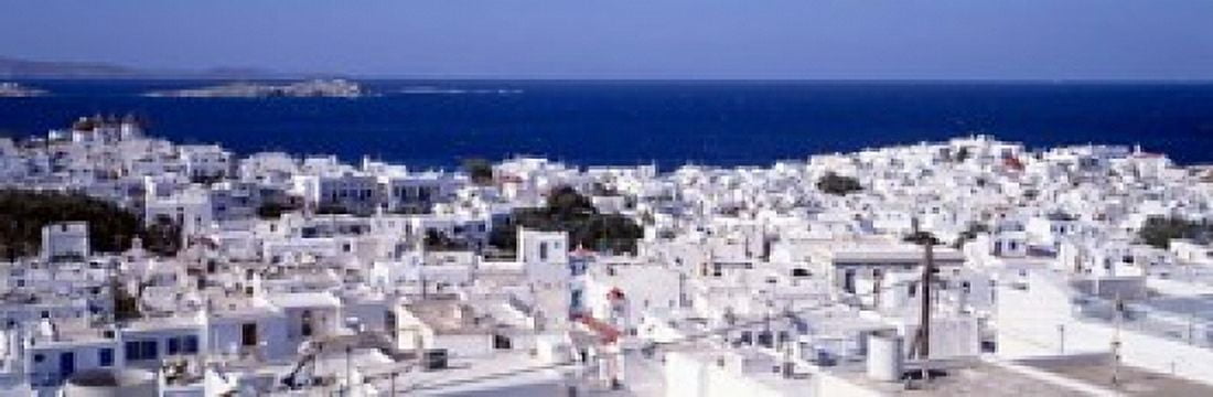 Mykonos Greece Canvas Art - Panoramic Images (18 x 6)
