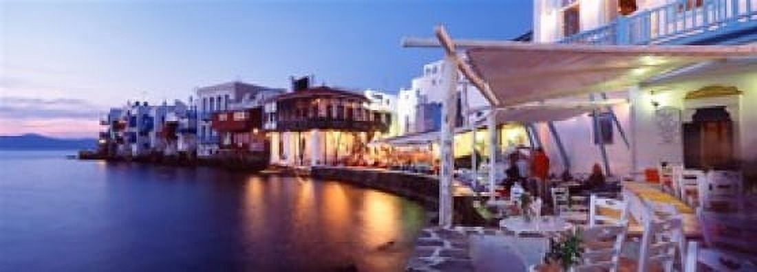 Mykonos Greece Canvas Art - Panoramic Images (18 x 7)