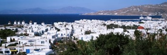 Mykonos Greece Canvas Art - Panoramic Images (36 x 12)