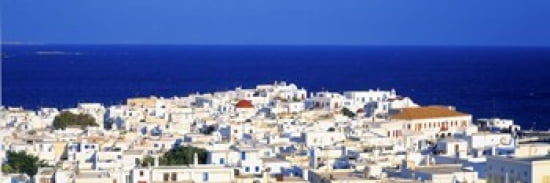 Mykonos Greece Canvas Art - Panoramic Images (36 x 12)