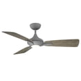 thumbnail image 1 of Mykonos Indoor and Outdoor 3-Blade Smart Ceiling Fan 52in Graphite Weathered Wood with 3000K LED Light Kit and Remote Control, 1 of 4