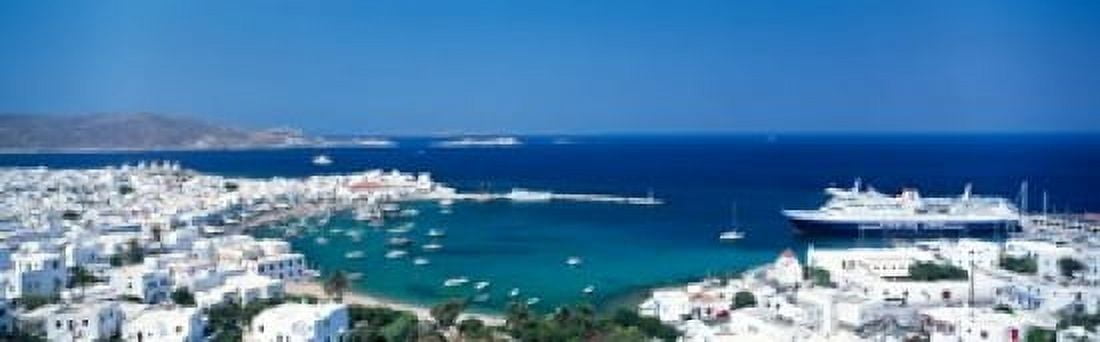 Mykonos Island Greece Canvas Art - Panoramic Images (18 x 6)