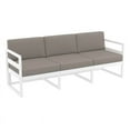 thumbnail image 1 of Mykonos Patio Sofa White with Acrylic Fabric Taupe Cushions, 1 of 8