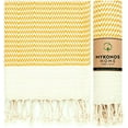 thumbnail image 1 of Mykonos Turkish Cotton Hand Towels (40x19 Inches, Set of 2) – Luxuriously Soft, Highly Absorbent & Versatile for Kitchen, Bathroom & More Yellow, 1 of 19