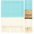 thumbnail image 1 of Mykonos Turkish Hand Towel Set of 2 - 40x19 Inches 100% Pure Cotton Exclusive Decorative Hand Towels for Bathroom, Kitchen, Face, Hair, Tea Towel, Dishtowel, Yoga, Gym, Farmhouse Decor (Turquoise), 1 of 12