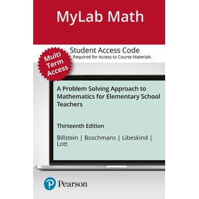 A Mylab Math with Pearson Etext Access Code (24 Months) for Problem Solving Approach to Mathematics for Elementary Schoo, (Hardcover)