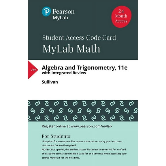 Mylab Math with Pearson Etext Access Code for Algebra and Trigonometry, (Audiobook Download)