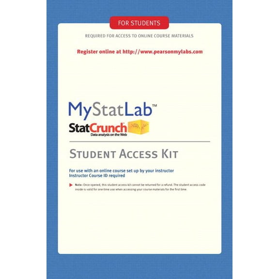 Mylab Statistics -- Standalone Access Card, (Audiobook Download)