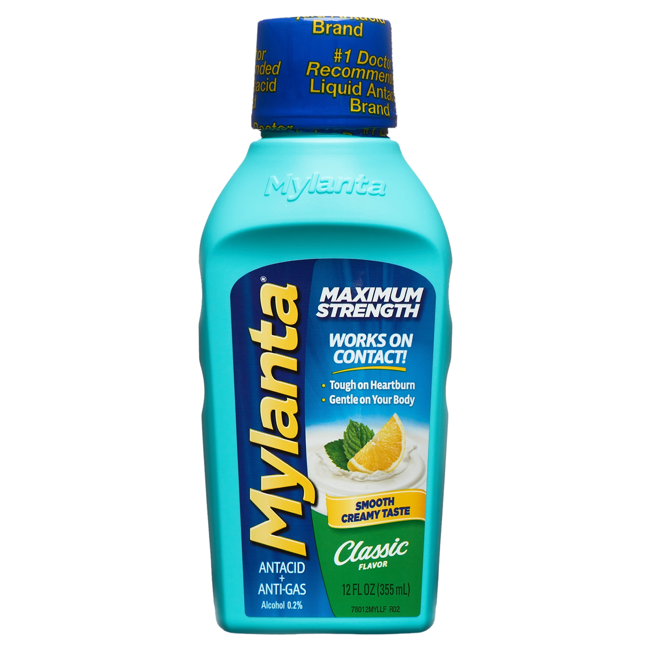 Mylanta Maximum Strength Liquid Antacid + Anti-Gas, Classic Flavor, 12 fl oz