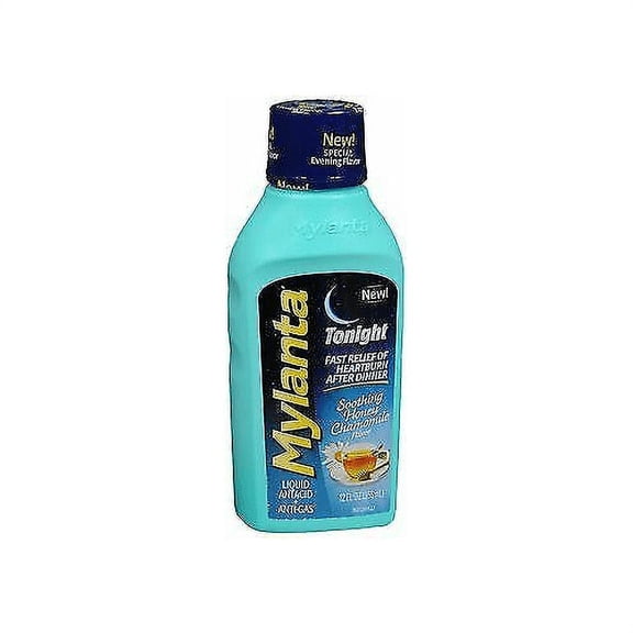 Mylanta Tonight Liquid Antacid + Anti-Gas Soothing, Honey Chamomile, 12oz