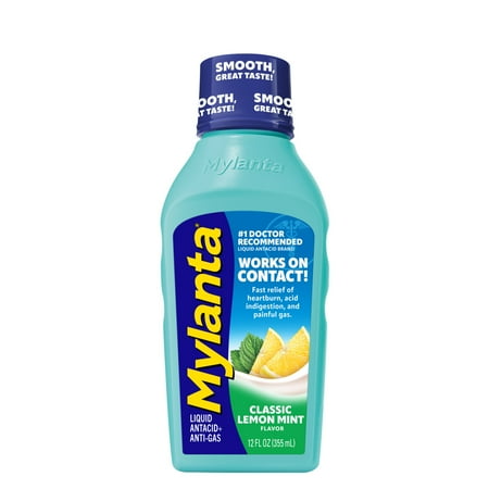 Mylanta for Heartburn, Acid Reflux, & Gas Relief, Liquid Antacid, Classic Flavor, 12 fl oz