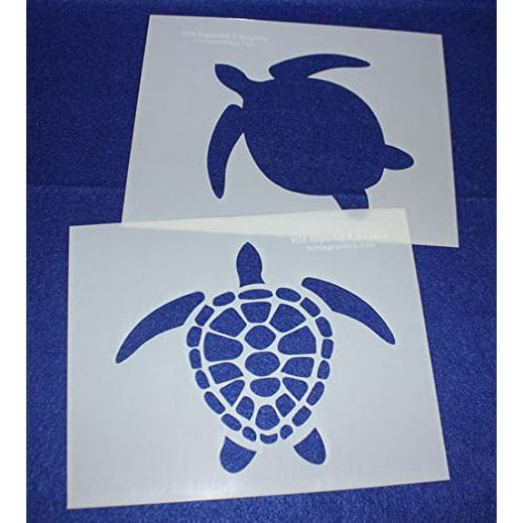 Mylar 2 Pieces of 14 Mil 8" X 10" Large Turtle Stencils- Painting /Crafts/ Templates