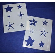 Mylar 2 Pieces of 14 Mil 8 X 10 Star Stencils- Painting /Crafts/ Templates