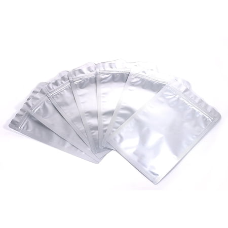 Mylar Bags Ziplock Long Term Food Storage Silver 3.8x6 Inch 100pcs
