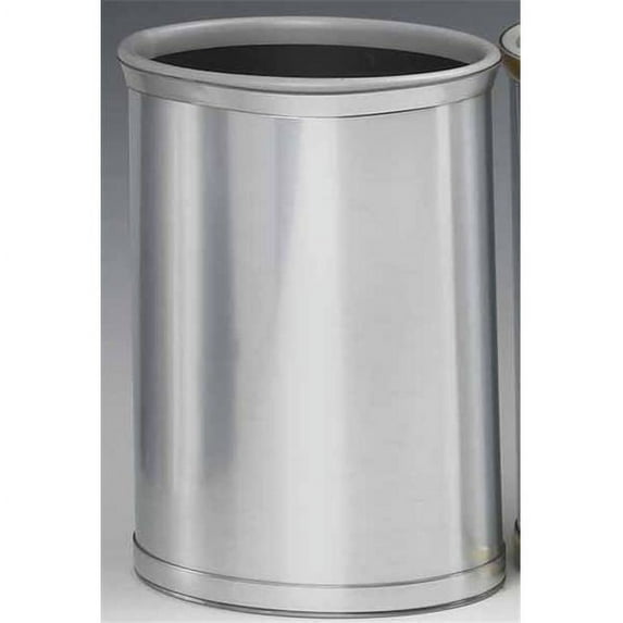 Mylar Brushed Chrome Waste Basket