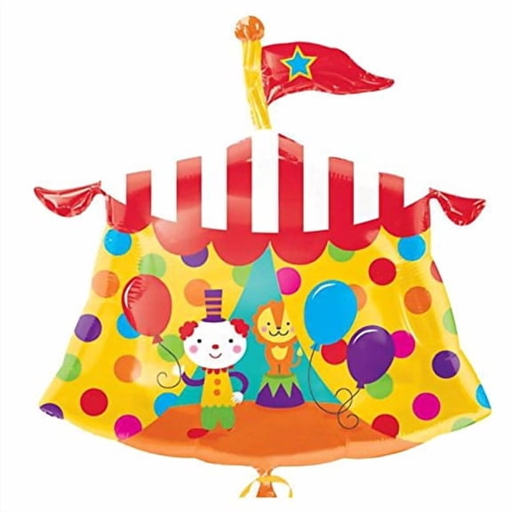 Circus Tent Mylar Birthday Party Balloon