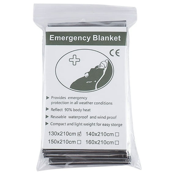 Mylar Emergency Blankets for Survival - Compact & Insulated for Cold Weather - Designed for Outdoor, Running, Camping, Survival, First Aid Car Kit - Silver Clearance