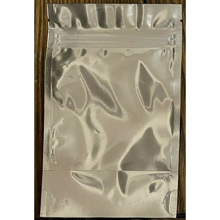 Mylar Stand Up & Flat Aluminum Foil Clear Front Bag Zip lock Resealable B4HP (14cm x 9cm (5.5 x 3.5inches),Stand Up,50 bags)