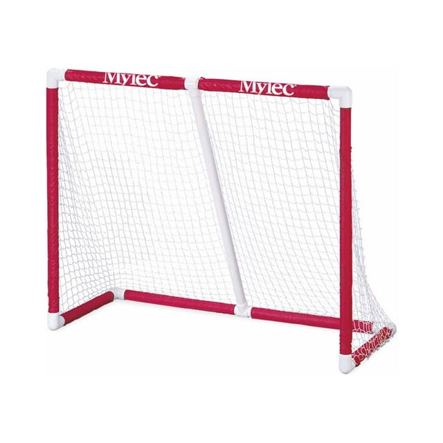 Mylec Easy Assemble Junior PVC Hockey Goal for Indoor + Outdoor - 54"W x 44"H x 24"D - 15 Pounds - Light + Portable