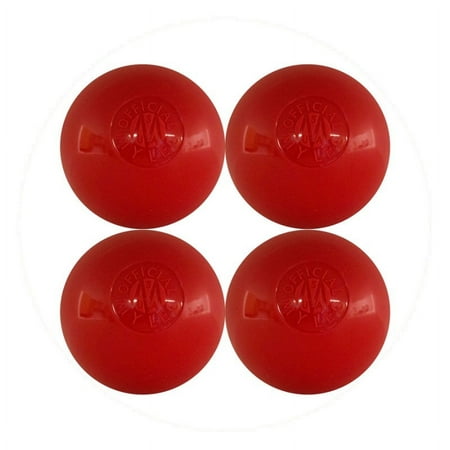 Mylec Hot Weather Hockey Balls, 4 Pack, Red