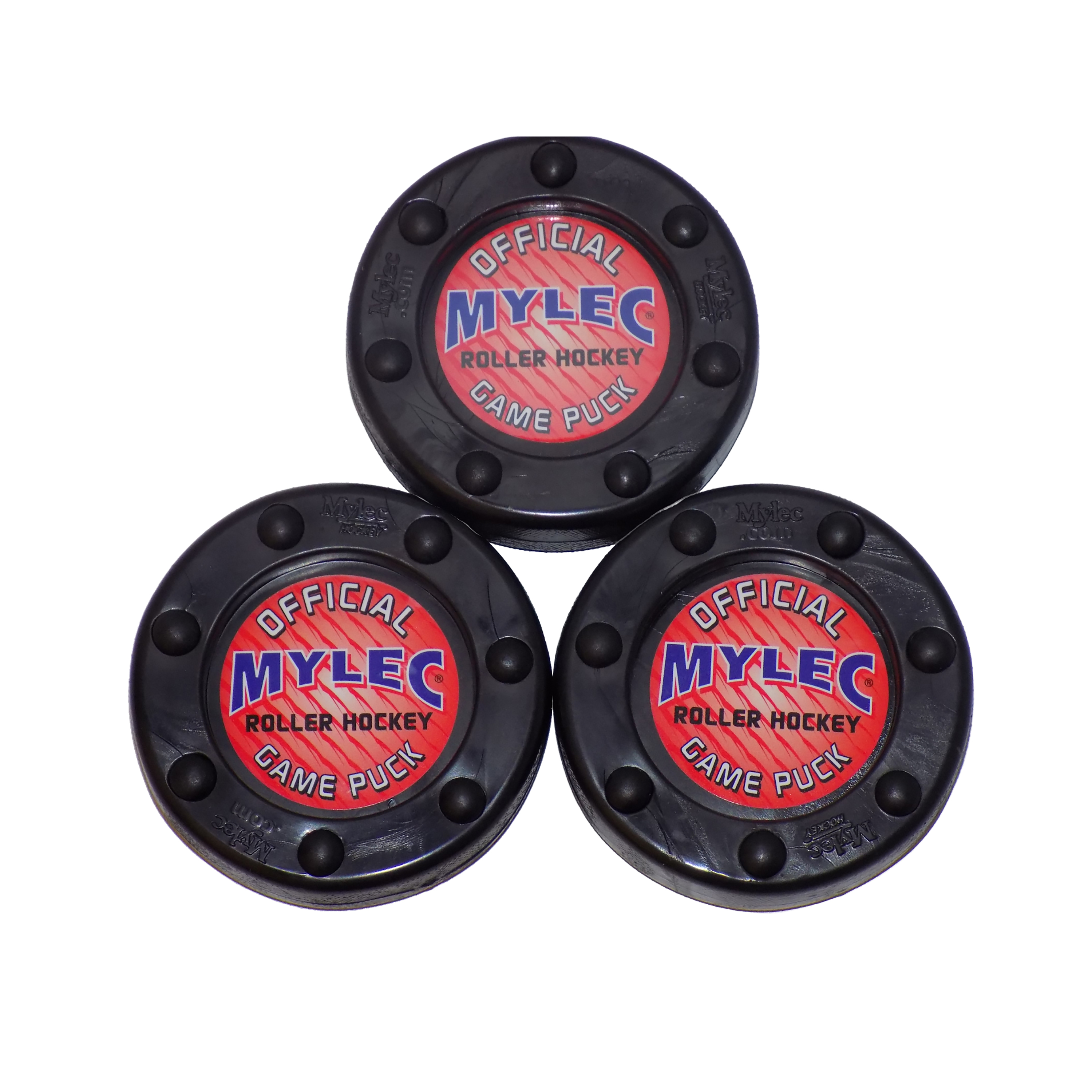 3 Hockey Pucks Set - Matt PVC Für Training Indoor & Outdoor