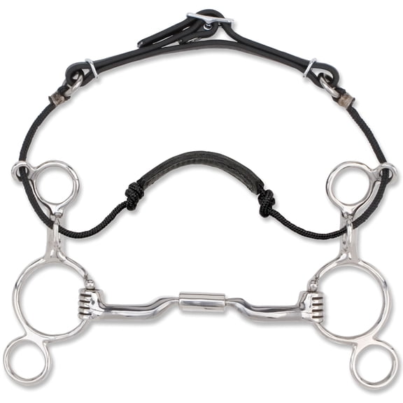 Myler 2-Ring Combination Bit Low Port Comfort Snaffle MB 04 (Stainless Steel, 4.5")