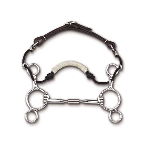 Myler MB 02 2-Ring Combination Bit - Sweet Iron Comfort Snaffle Wide Barrel