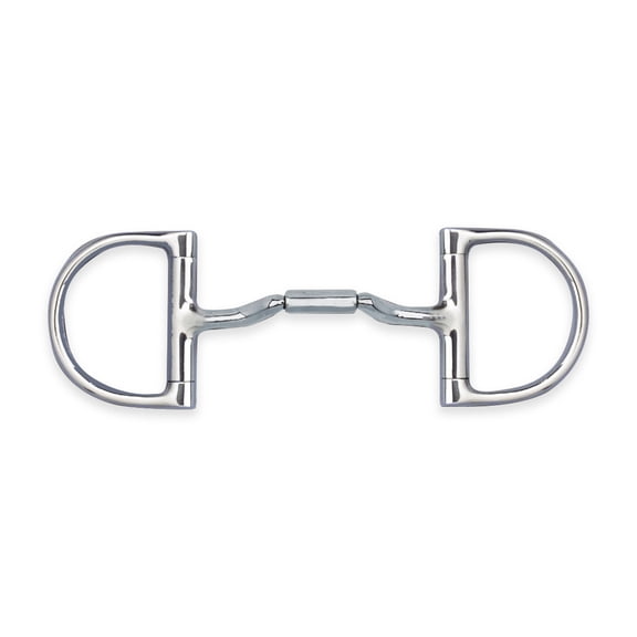 Myler 3 3/8" Medium Dee without Hooks Forward Tilted Port MB 36 (5", Stainless Steel)