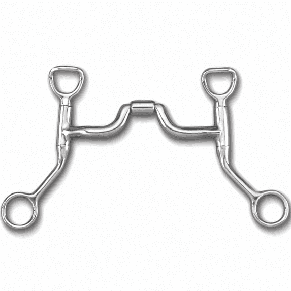 Myler HBT Shank Snaffle Bit MB 43LP - Sweet Iron Low Ported Barrel with Copper Inlay - Level 2-3
